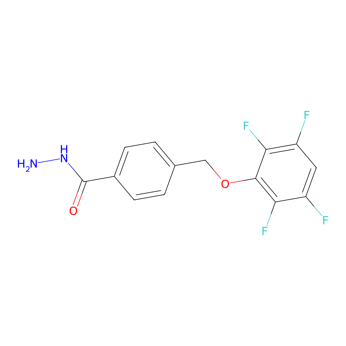 4-[(2,3,5,6-Tetrafluorophenoxy)methyl]benzohydrazide molecular structure, CAS 834913-90-5