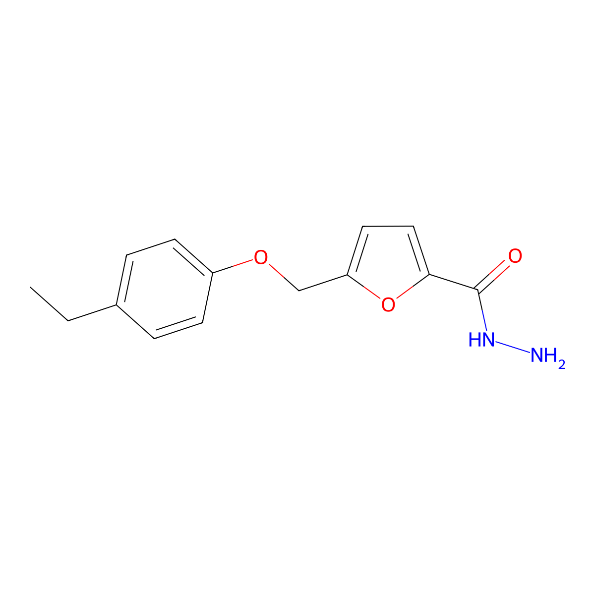 5-[(4-Ethylphenoxy)methyl]furan-2-carbohydrazide molecular structure, CAS 834913-91-6