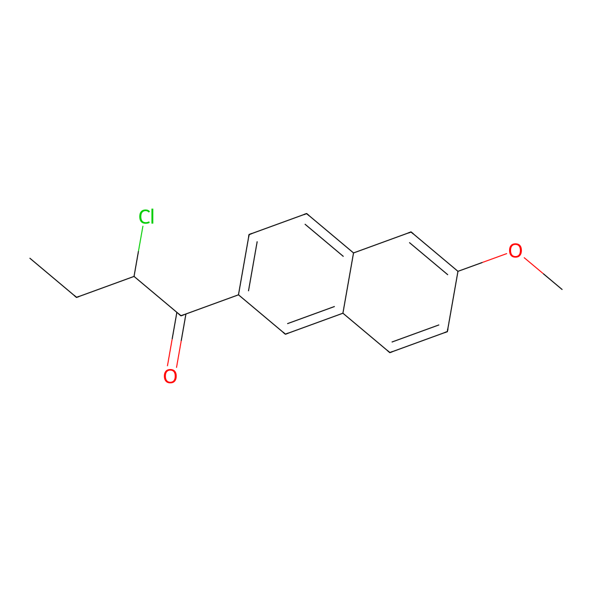 2-Chloro-1-(6-methoxynaphthalen-2-yl)butan-1-one molecular structure, CAS 834914-18-0