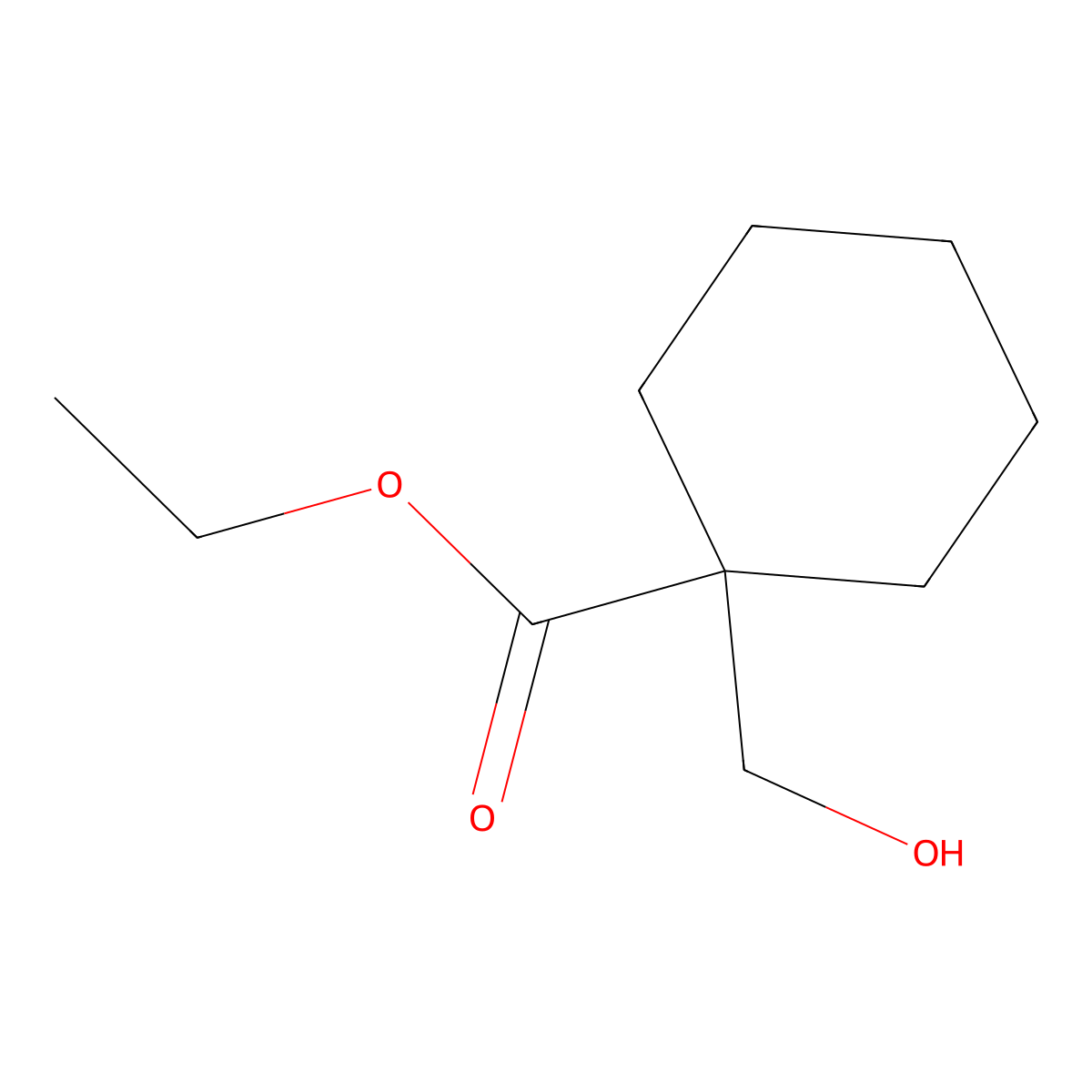 Ethyl 1-(hydroxymethyl)cyclohexanecarboxylate molecular structure, CAS 834914-39-5