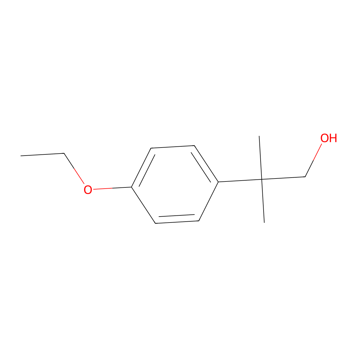 2-(4-Ethoxyphenyl)-2-methylpropanol molecular structure, CAS 83493-63-4