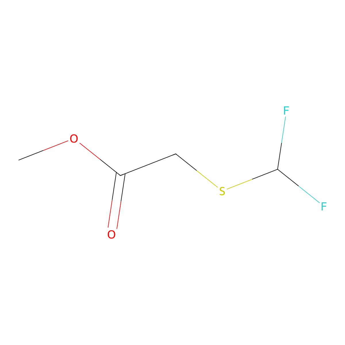 [(Difluoromethyl)thio]acetic acid methyl ester molecular structure, CAS 83494-28-4