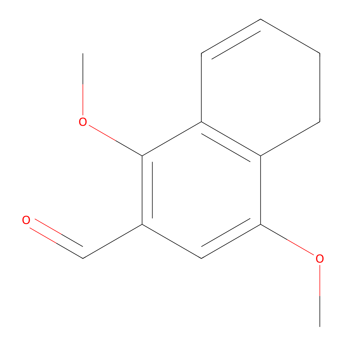 1,4-Dimethoxy-5,6-dihydronaphthalene-2-carbaldehyde molecular structure, CAS 83495-10-7