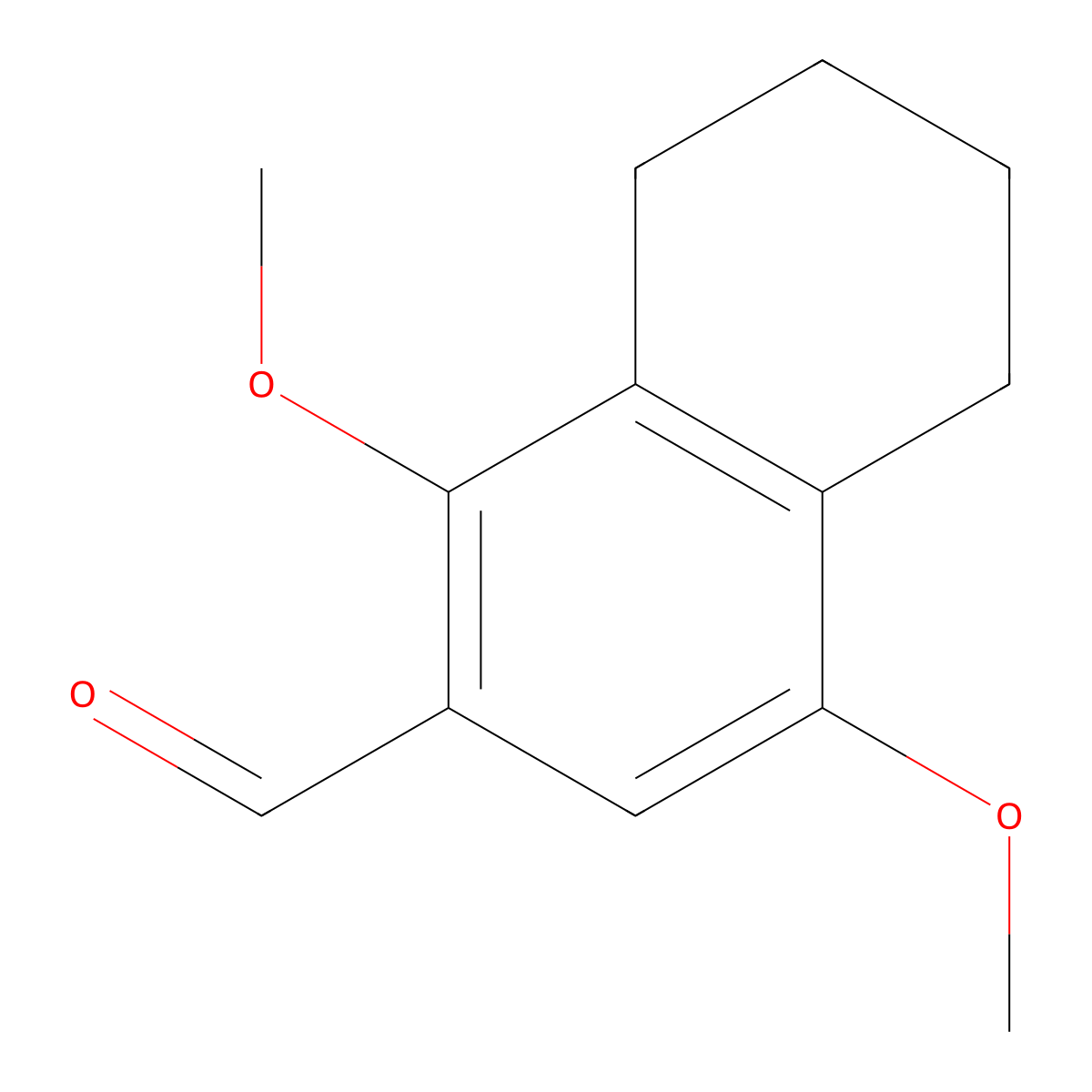 1,4-Dimethoxy-5,6,7,8-tetrahydronaphthalene-2-carbaldehyde molecular structure, CAS 83495-12-9
