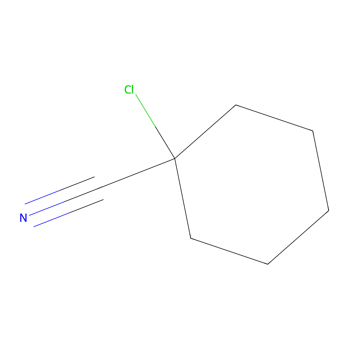 1-Chlorocyclohexane-1-carbonitrile molecular structure, CAS 83497-94-3