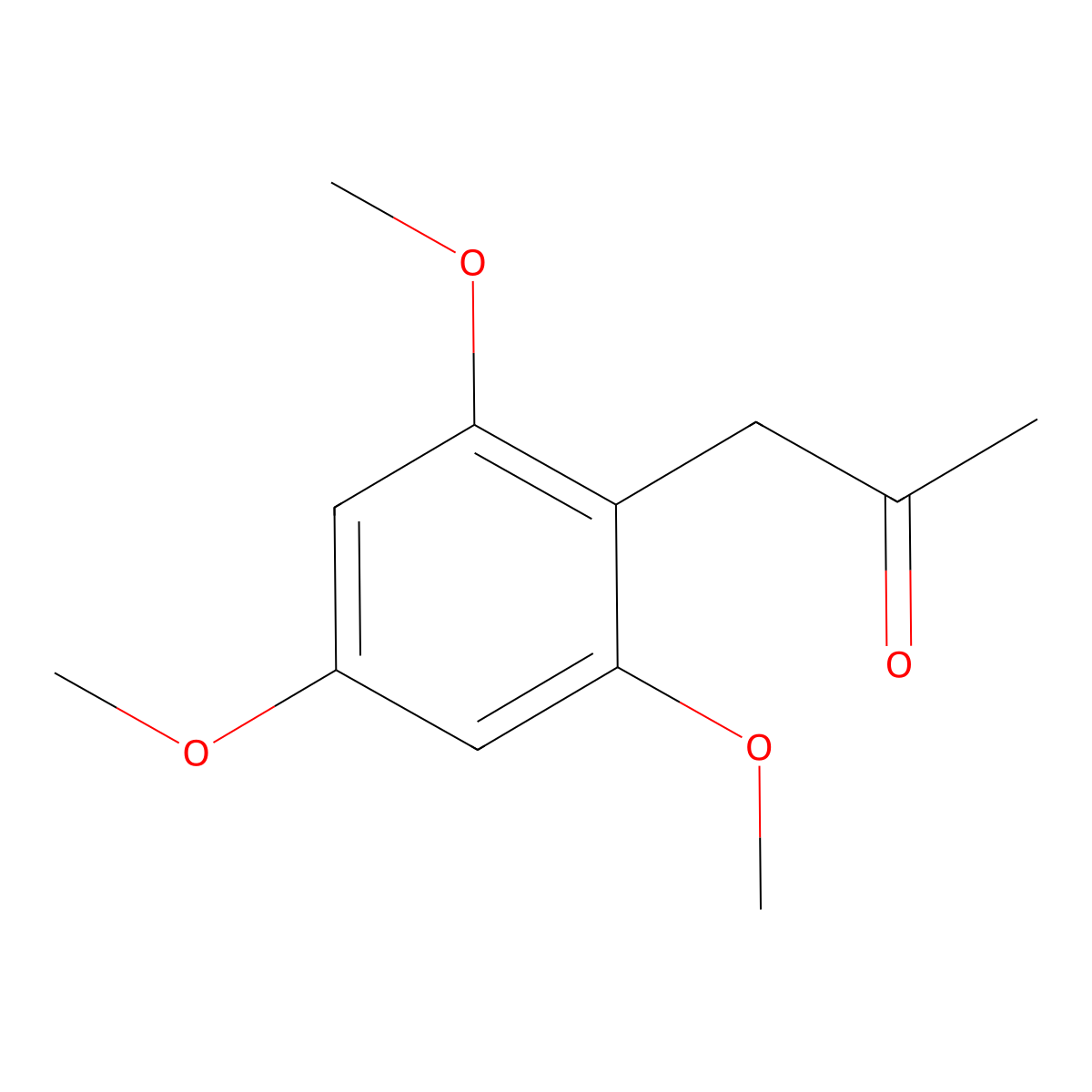 1-(2,4,6-Trimethoxyphenyl)propan-2-one molecular structure, CAS 835-25-6