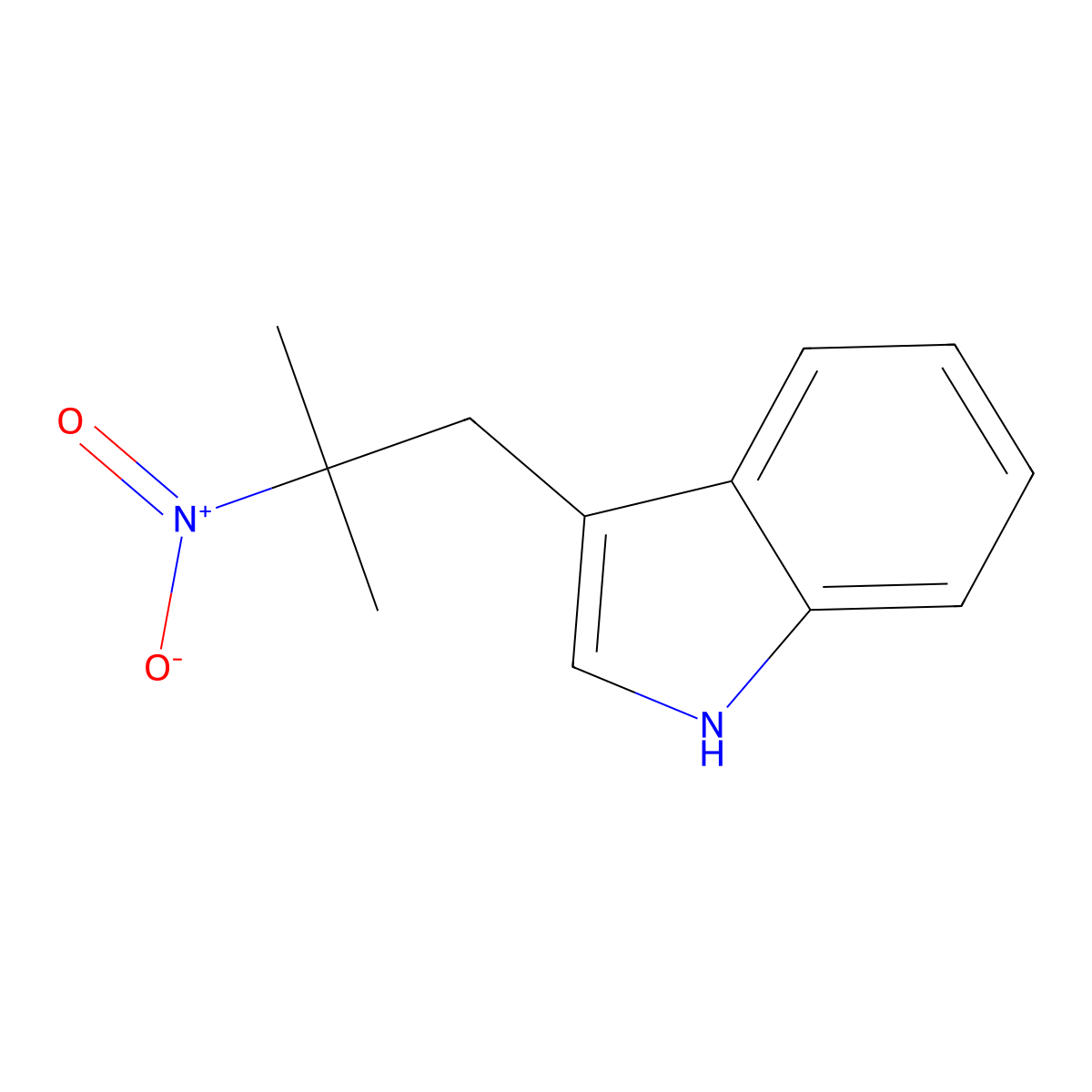 3-(2-methyl-2-nitropropyl)-1H-indole molecular structure, CAS 835-40-5