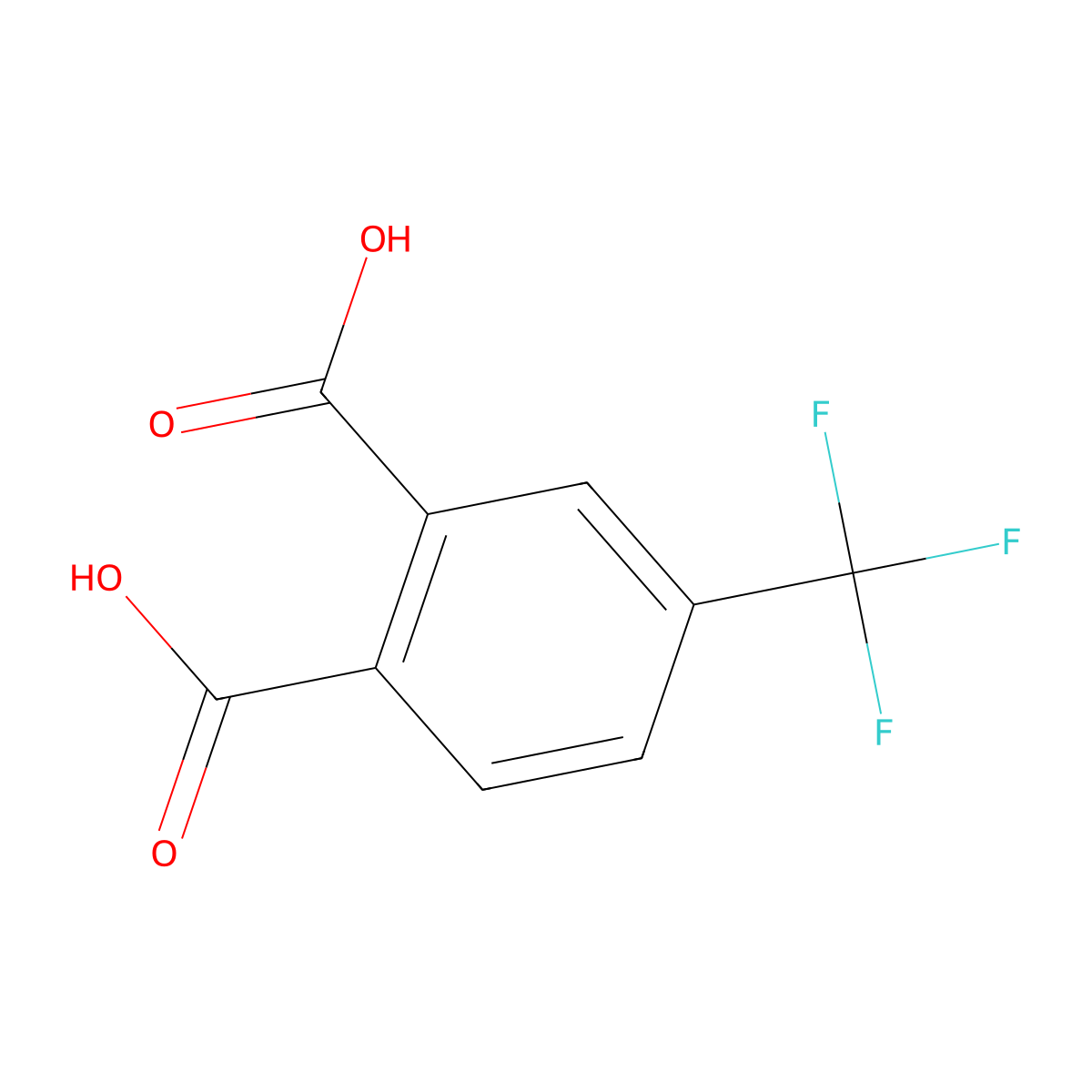 4-(Trifluoromethyl)phthalic acid molecular structure, CAS 835-58-5