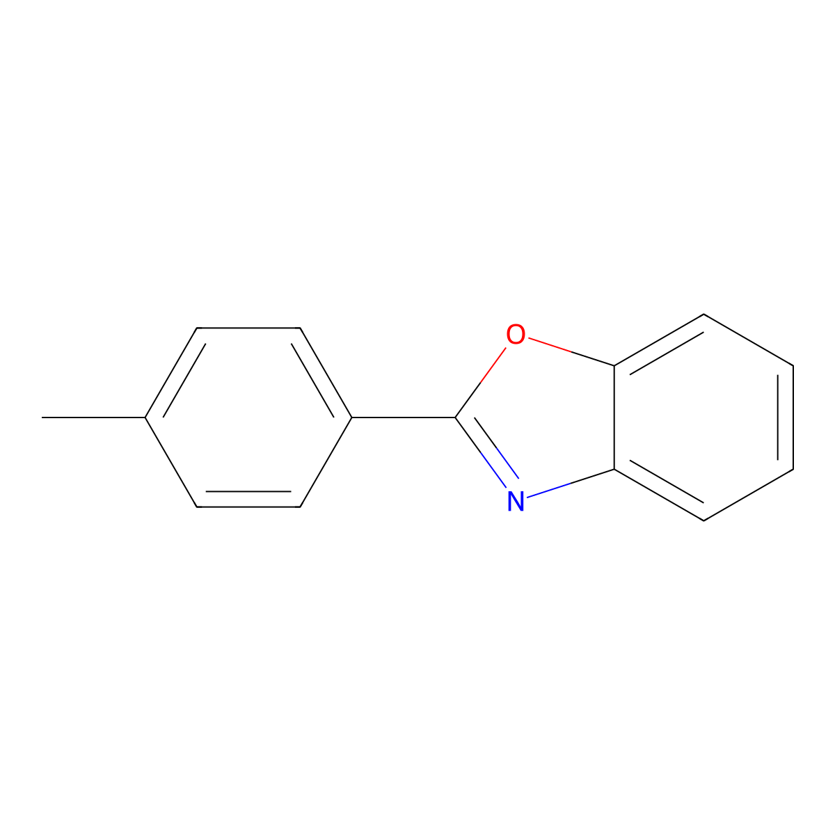 2-p-Tolylbenzoxazole molecular structure, CAS 835-71-2