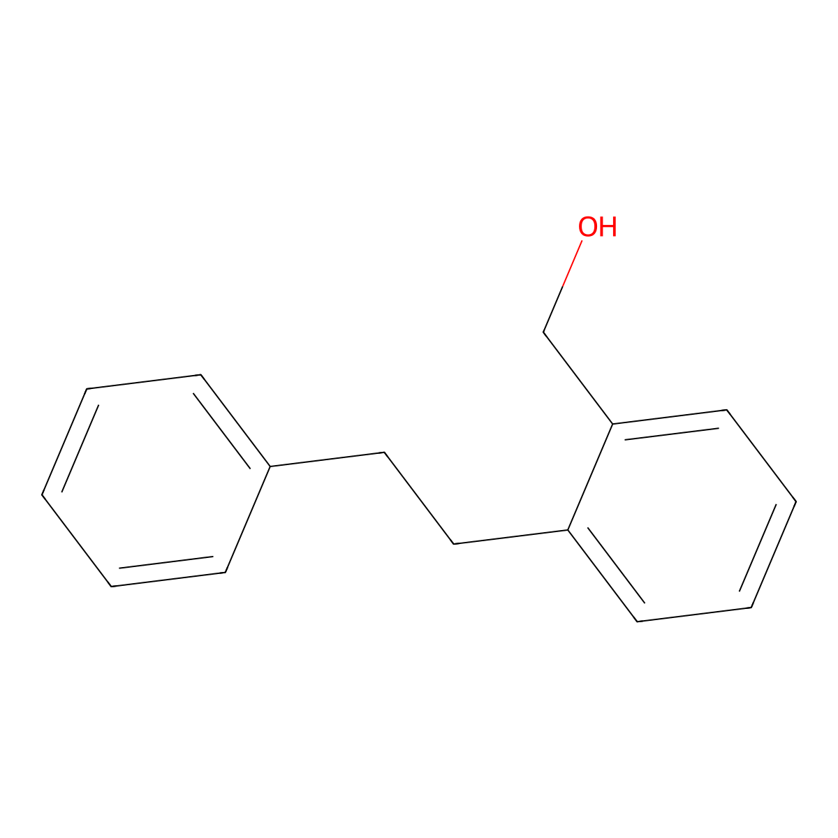 o-Phenethylbenzyl alcohol molecular structure, CAS 835-78-9