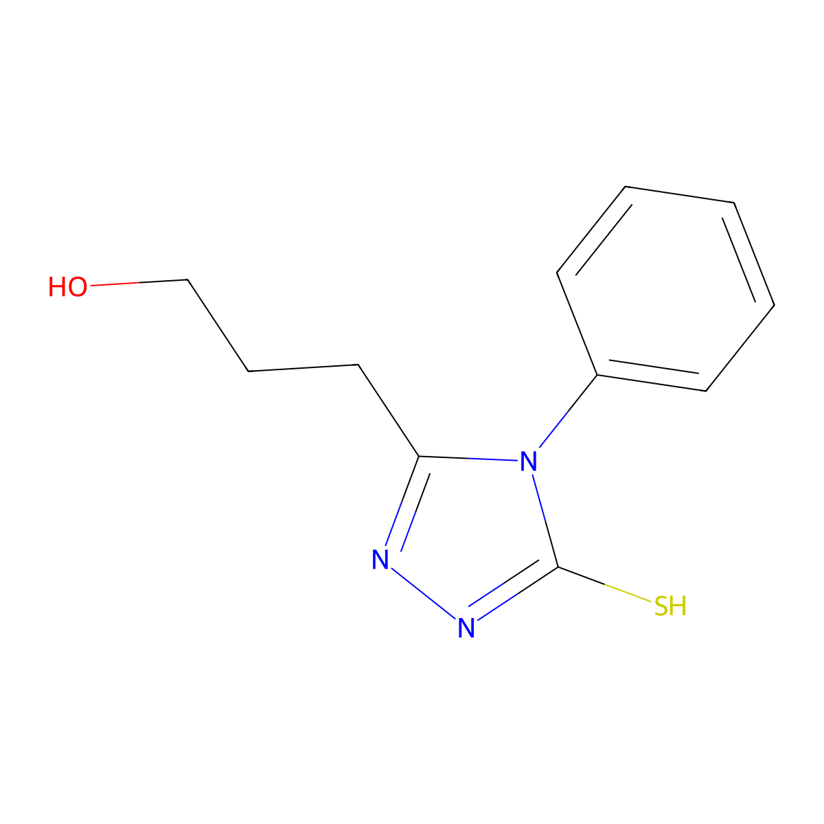 3-(5-Mercapto-4-phenyl-4H-1,2,4-triazol-3-YL)propan-1-OL molecular structure, CAS 83503-21-3