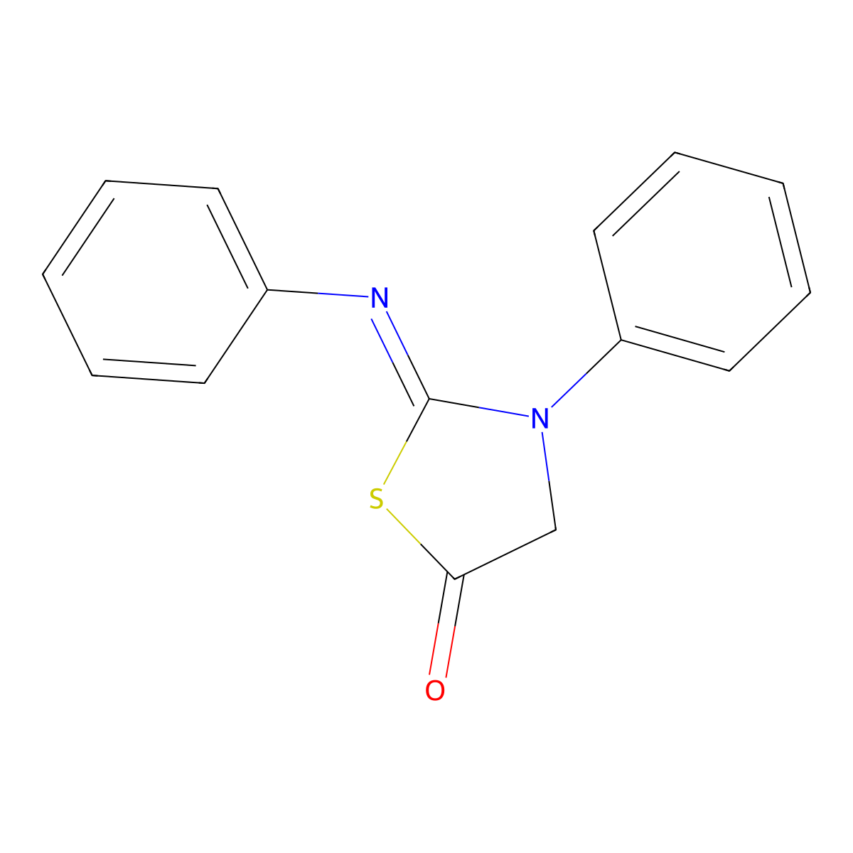 3-Phenyl-2-(phenylimino)-1,3-thiazolidin-5-one molecular structure, CAS 83507-17-9