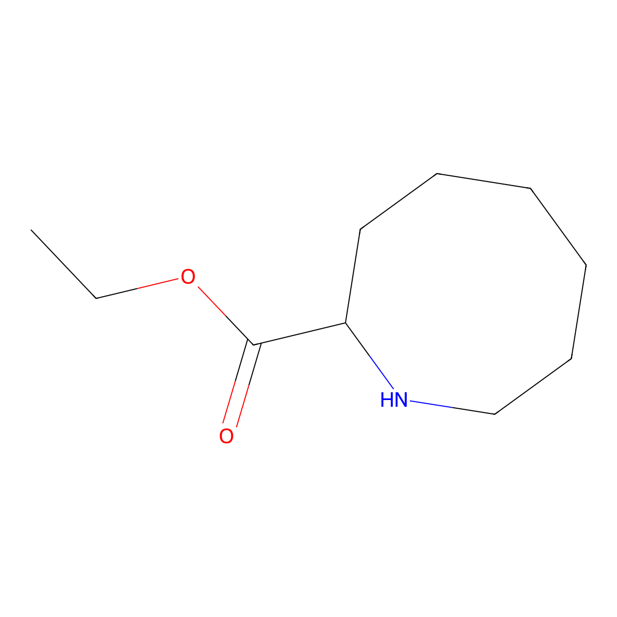 Ethyl azocane-2-carboxylate molecular structure, CAS 83507-95-3