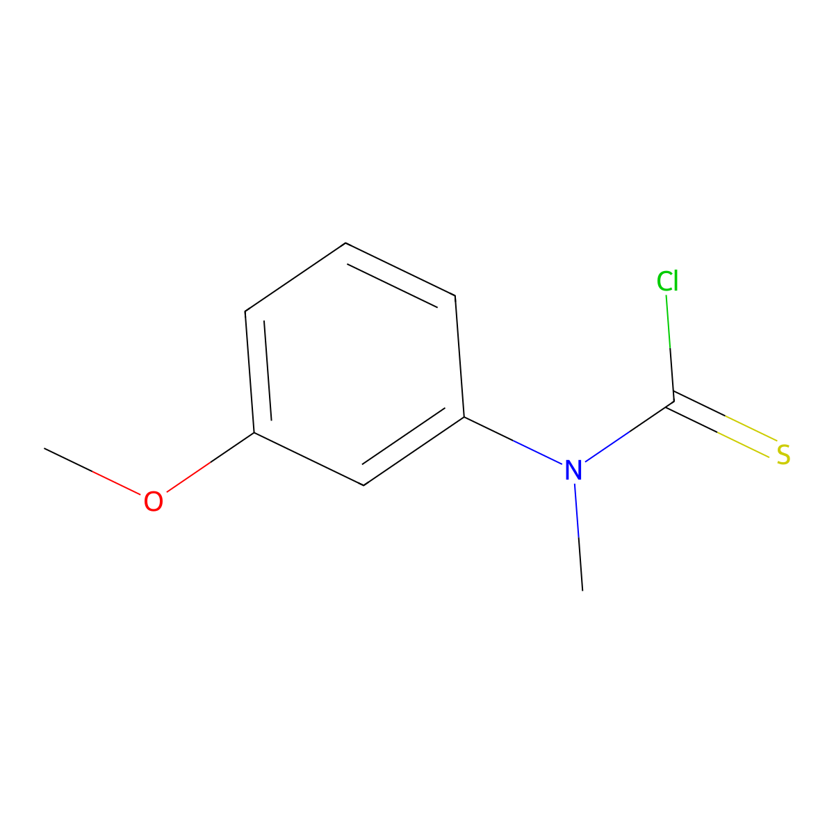 N-(3-methoxyphenyl)-N-methylcarbamothioyl chloride molecular structure, CAS 83508-58-1