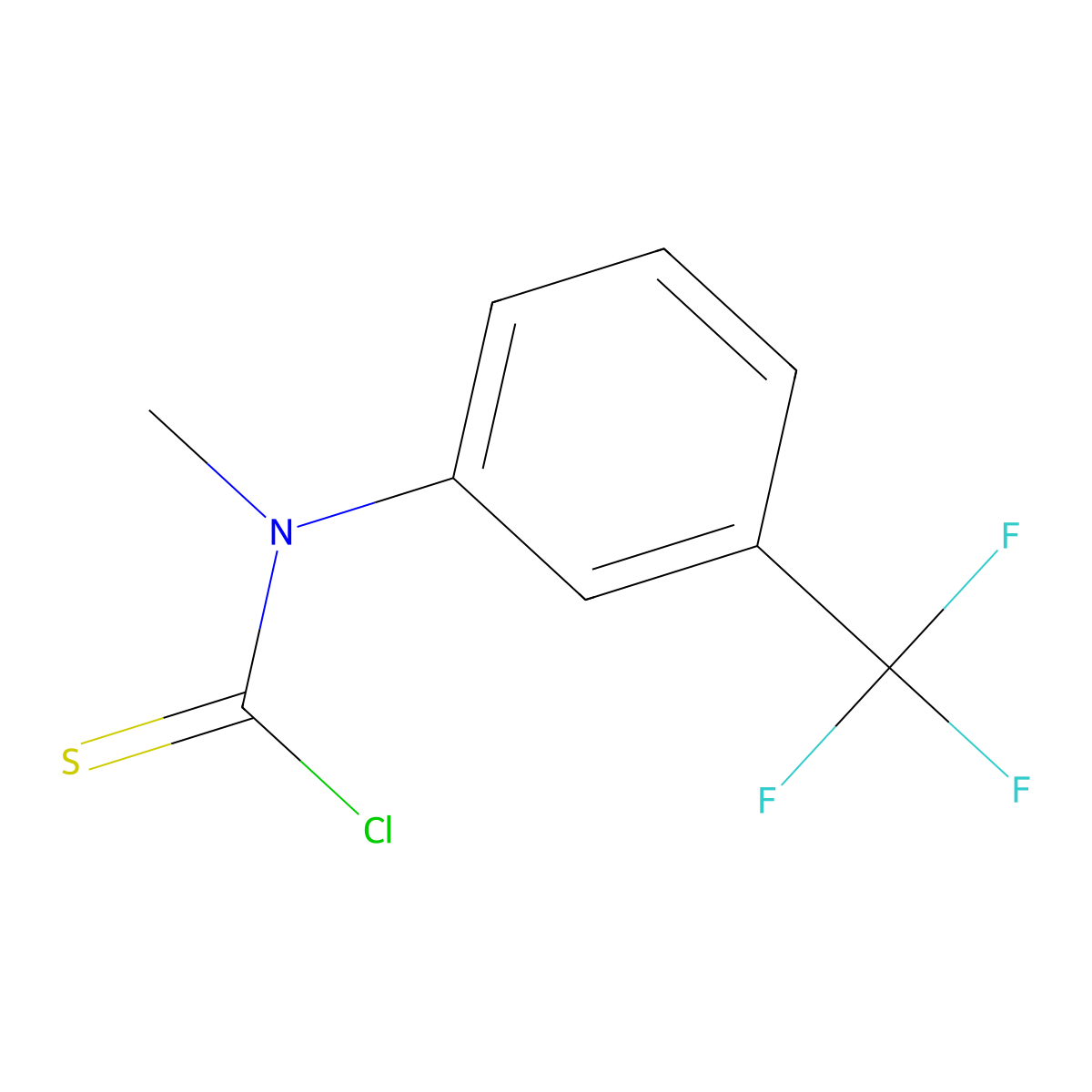 N-Methyl-N-(3-(trifluoromethyl)phenyl)carbamothiol chloride molecular structure, CAS 83508-62-7