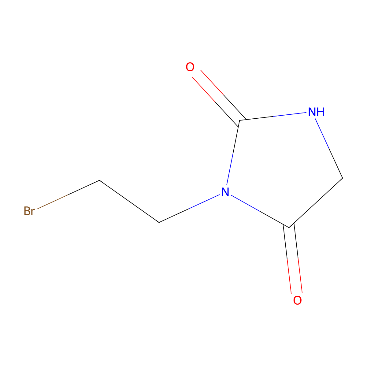 3-(2-Bromoethyl)imidazolidine-2,4-dione molecular structure, CAS 83514-75-4