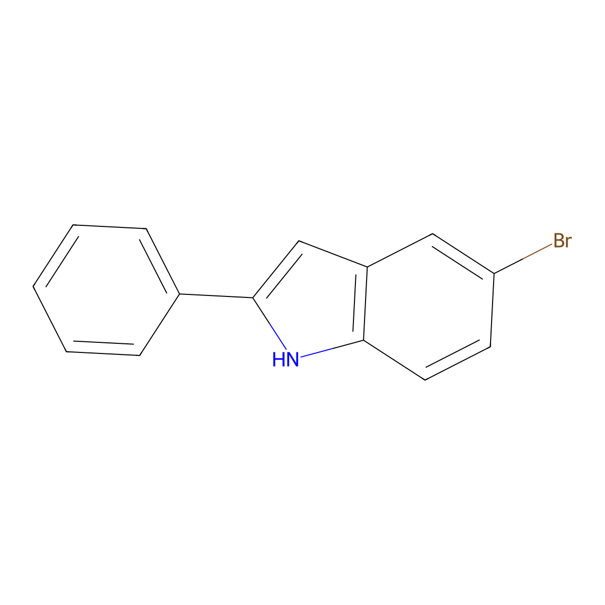 5-bromo-2-phenyl-1H-indole molecular structure, CAS 83515-06-4
