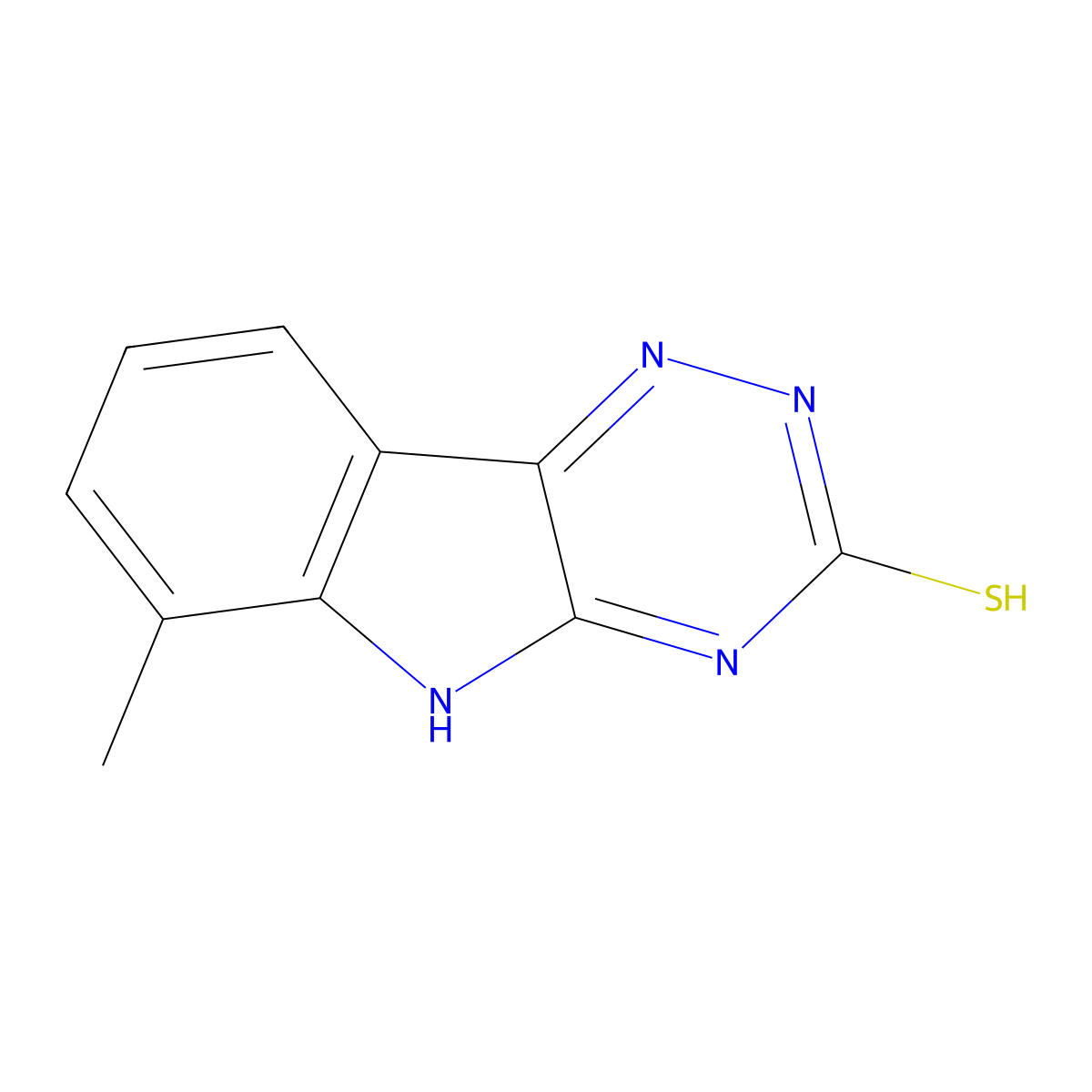 6-methyl-5H-[1,2,4]triazino[5,6-b]indole-3-thiol molecular structure, CAS 83515-26-8