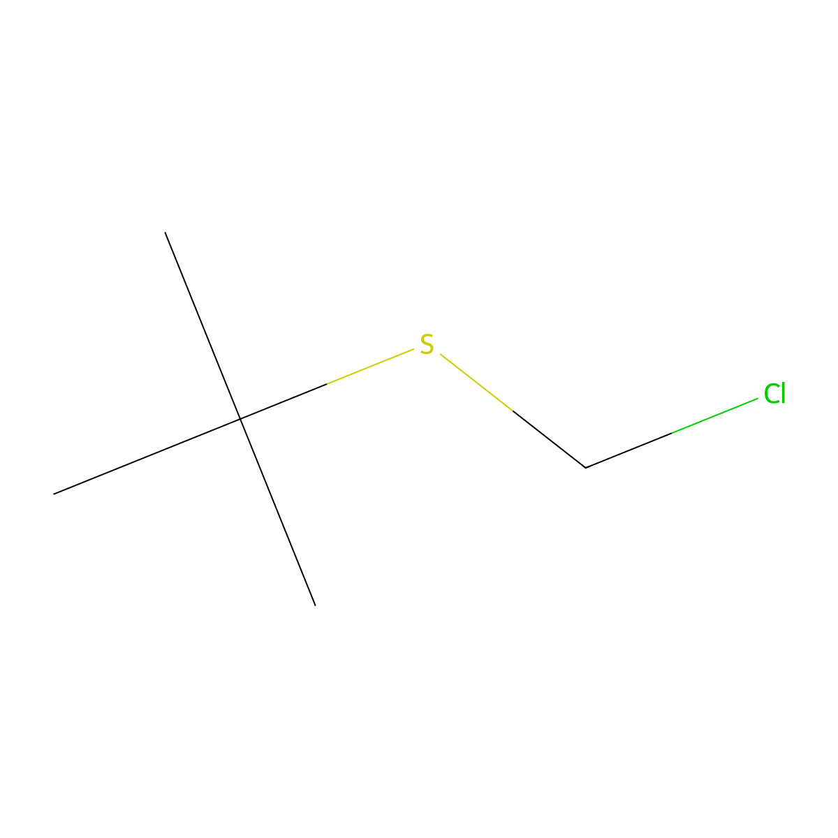 2-[(Chloromethyl)sulfanyl]-2-methylpropane molecular structure, CAS 83516-16-9