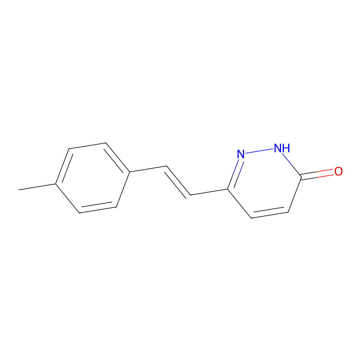 6-[(E)-2-(4-methylphenyl)ethenyl]-2,3-dihydropyridazin-3-one molecular structure, CAS 83516-66-9