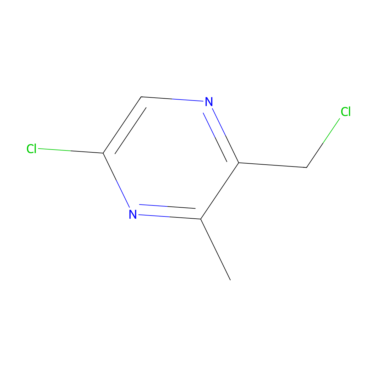 5-Chloro-2-(chloromethyl)-3-methylpyrazine molecular structure, CAS 83520-57-4