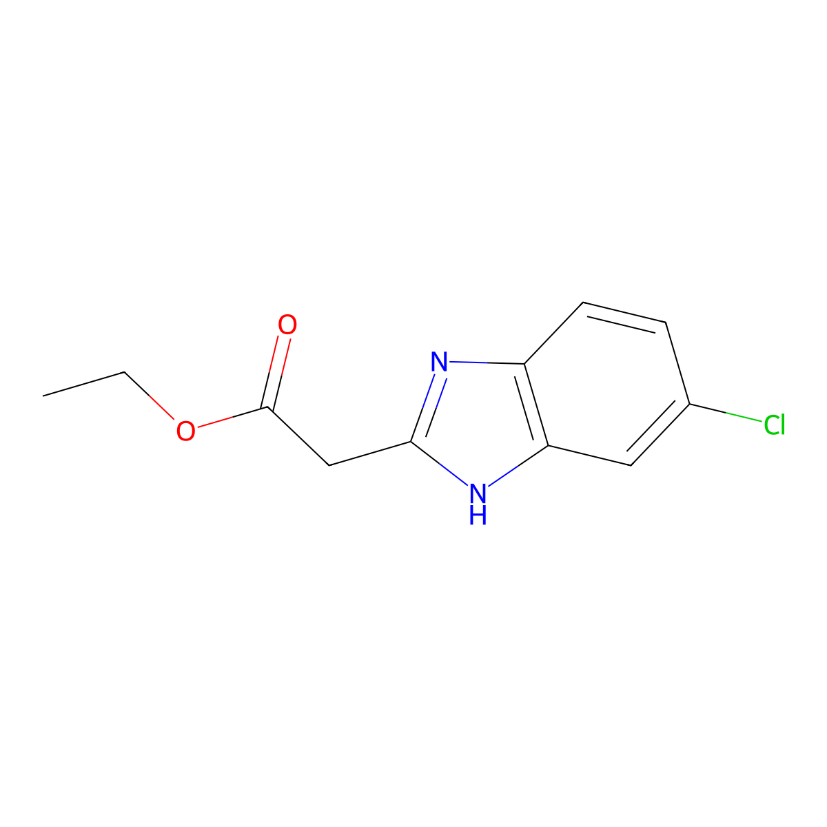Ethyl (6-chloro-1H-benzimidazol-2-yl)acetate molecular structure, CAS 83520-64-3