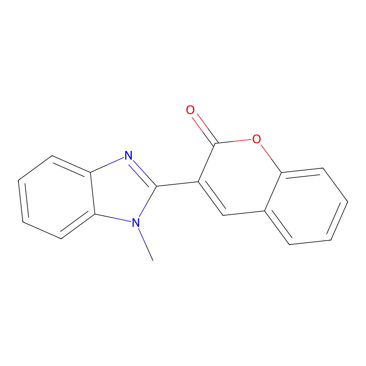 3-(1-Methylbenzimidazol-2-yl)chromen-2-one molecular structure, CAS 83520-72-3