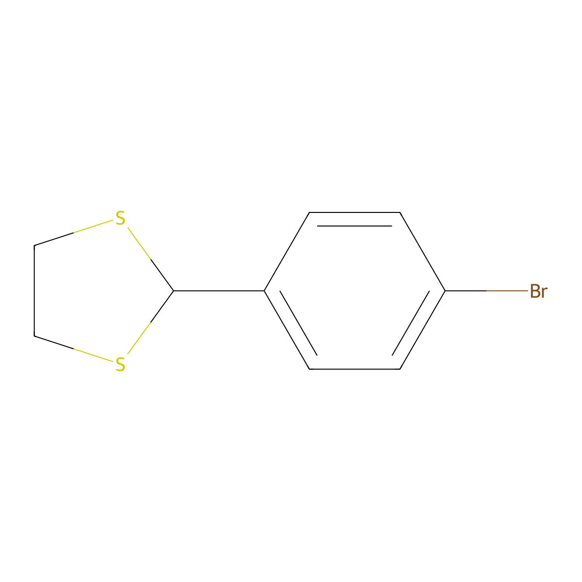 2-(4-Bromophenyl)-1,3-dithiolane molecular structure, CAS 83521-65-7