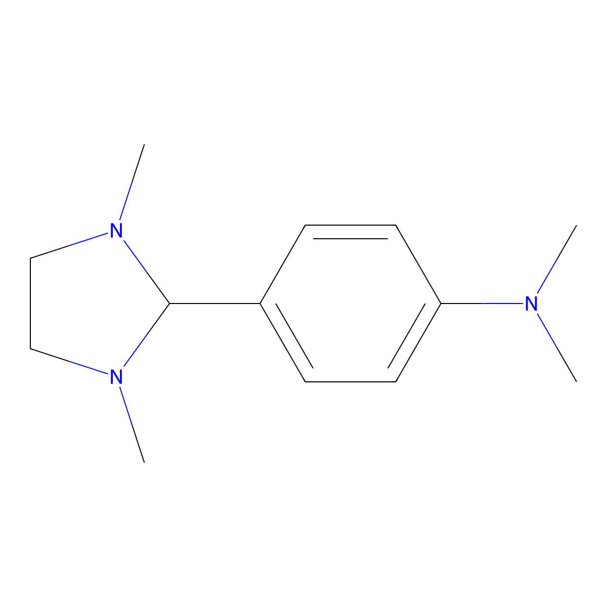 Imidazolidine, 2-(p-(dimethylamino)phenyl)-1,3-dimethyl- molecular structure, CAS 83521-94-2