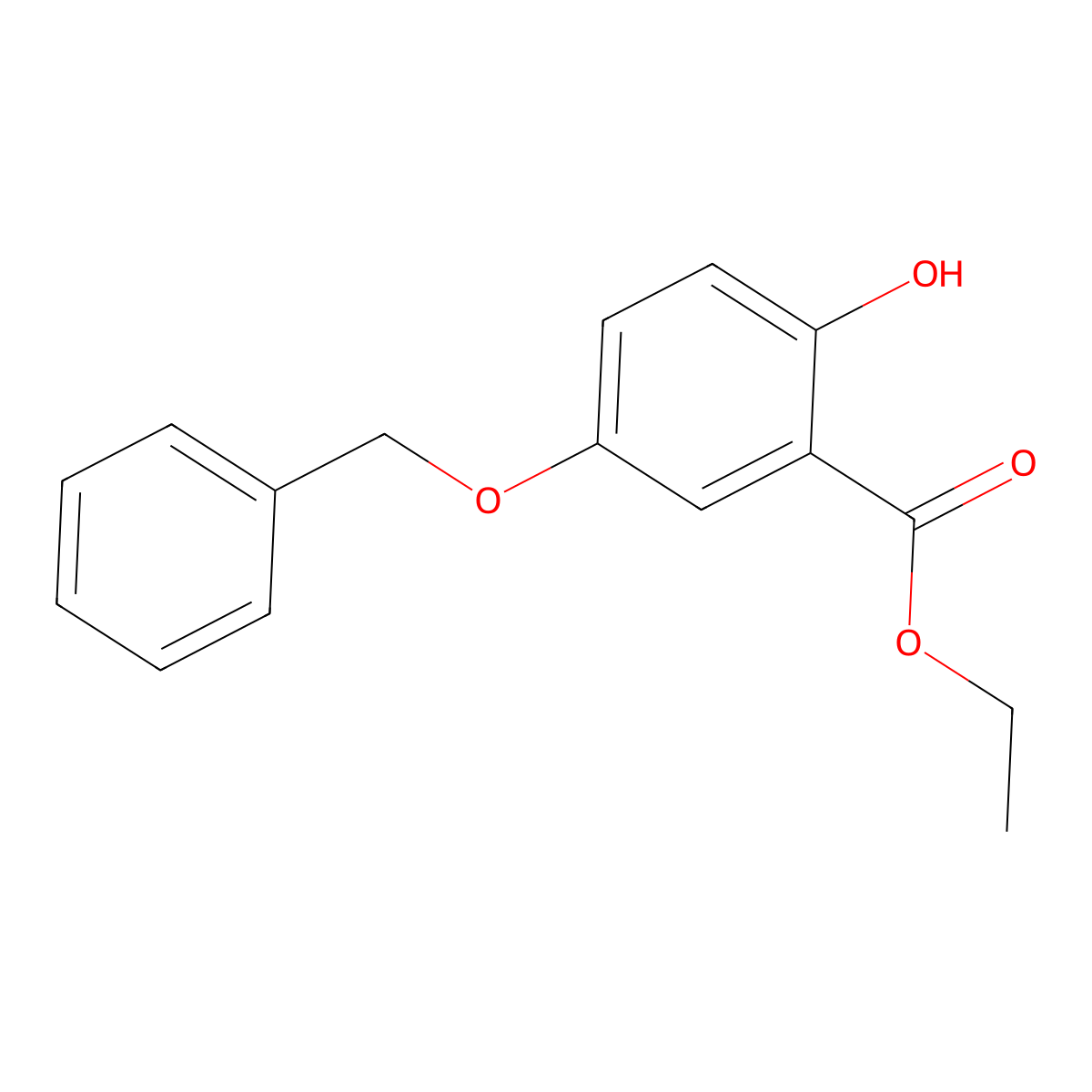 Ethyl 5-benzyloxy-2-hydroxybenzoate molecular structure, CAS 83526-27-6