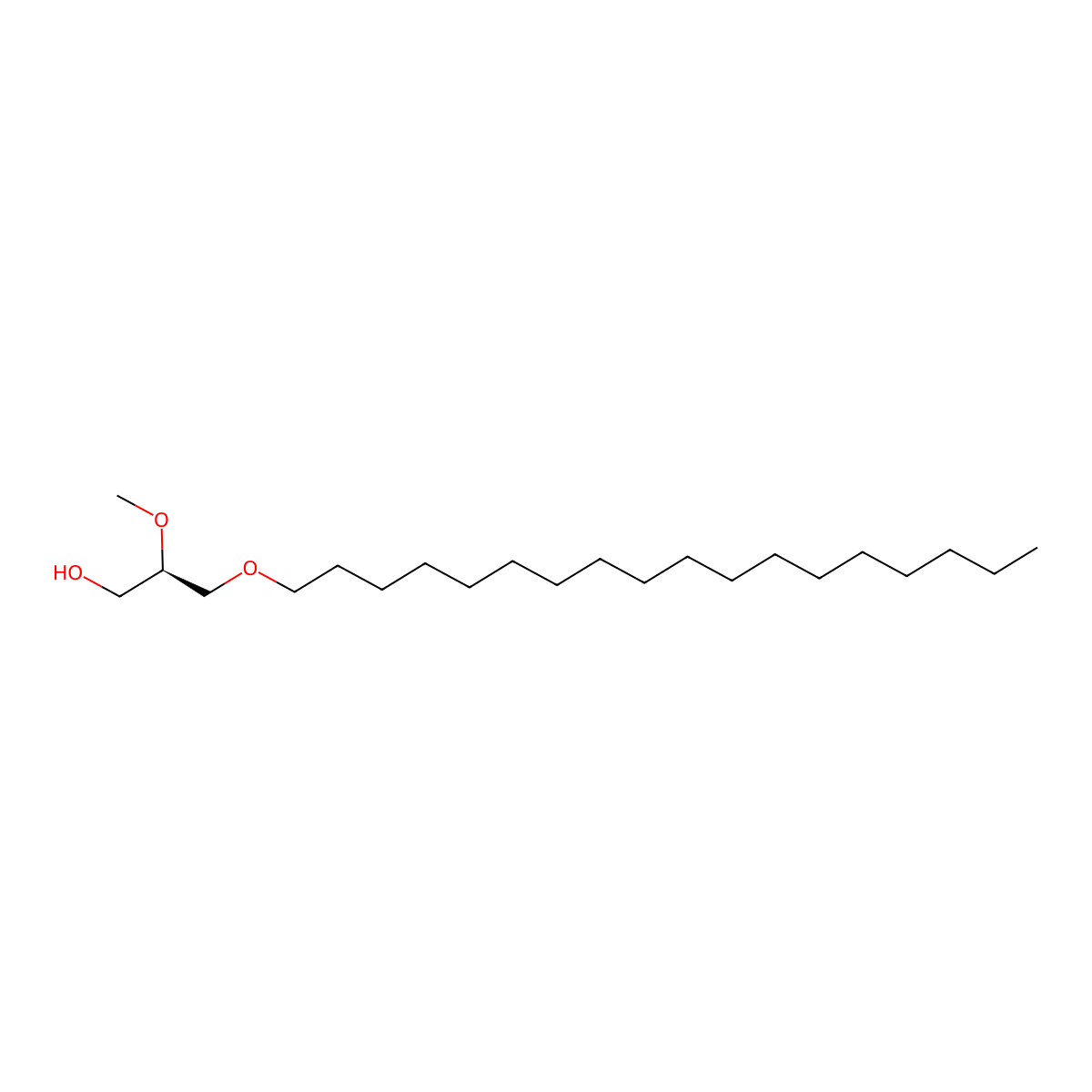 3-O-Octadecyl-2-O-methyl-sn-glycerol molecular structure, CAS 83526-62-9