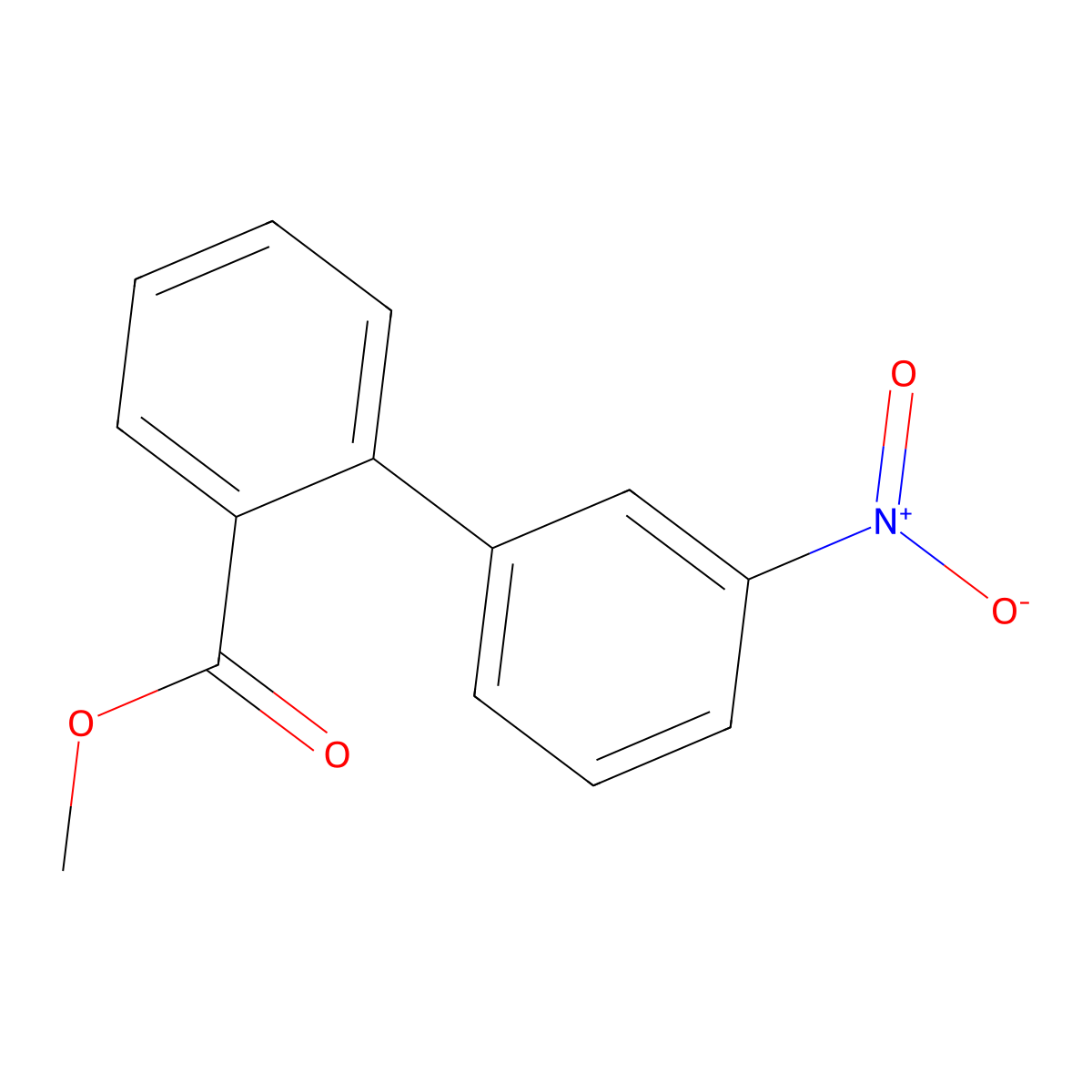 Methyl 2-(3-nitrophenyl)benzoate molecular structure, CAS 83527-96-2