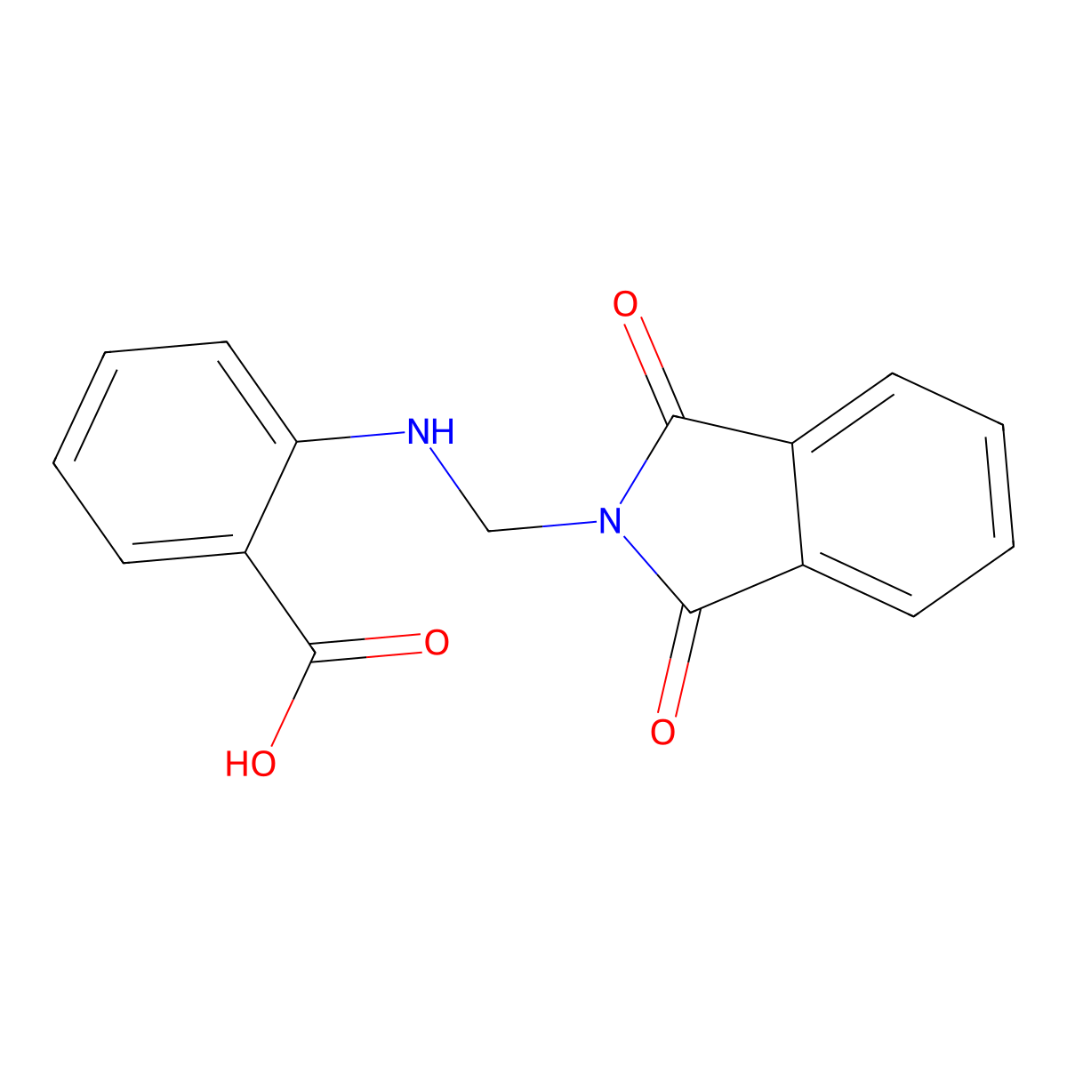 2-{[(1,3-dioxo-1,3-dihydro-2H-isoindol-2-yl)methyl]amino}benzoic acid molecular structure, CAS 83532-22-3
