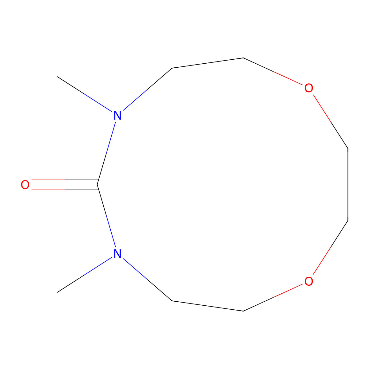 4,6-Dimethyl-1,9-dioxa-4,6-diazacycloundecan-5-one molecular structure, CAS 83540-65-2