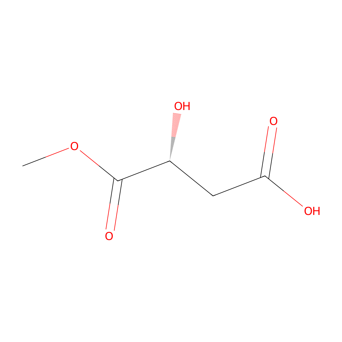 (3R)-3-hydroxy-4-methoxy-4-oxobutanoic acid molecular structure, CAS 83540-94-7