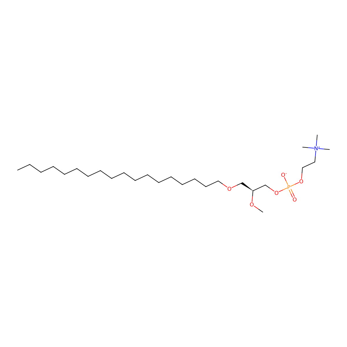 Edelfosine, (S)- molecular structure, CAS 83542-43-2