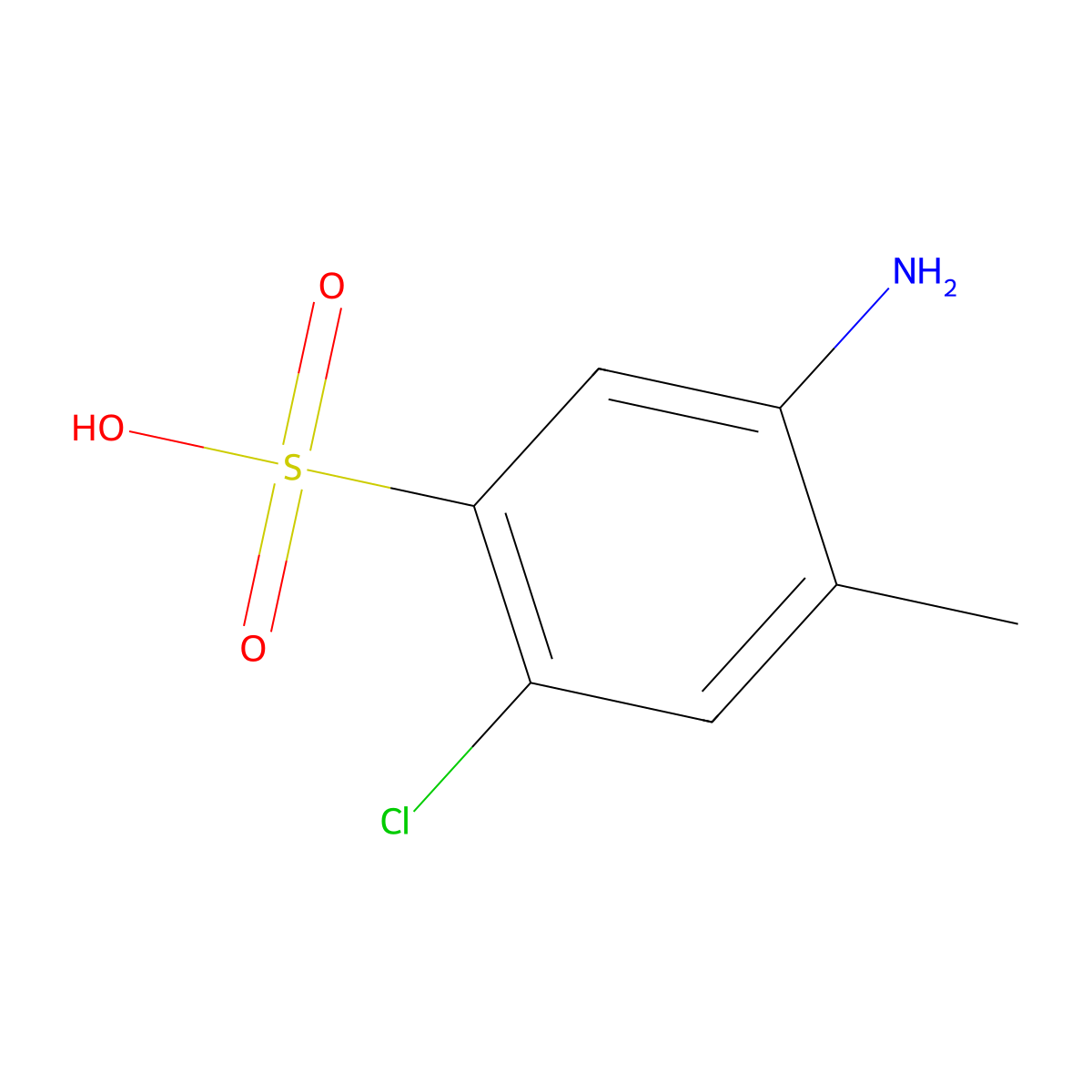 5-Amino-2-chloro-4-methylbenzenesulfonic acid molecular structure, CAS 83543-94-6