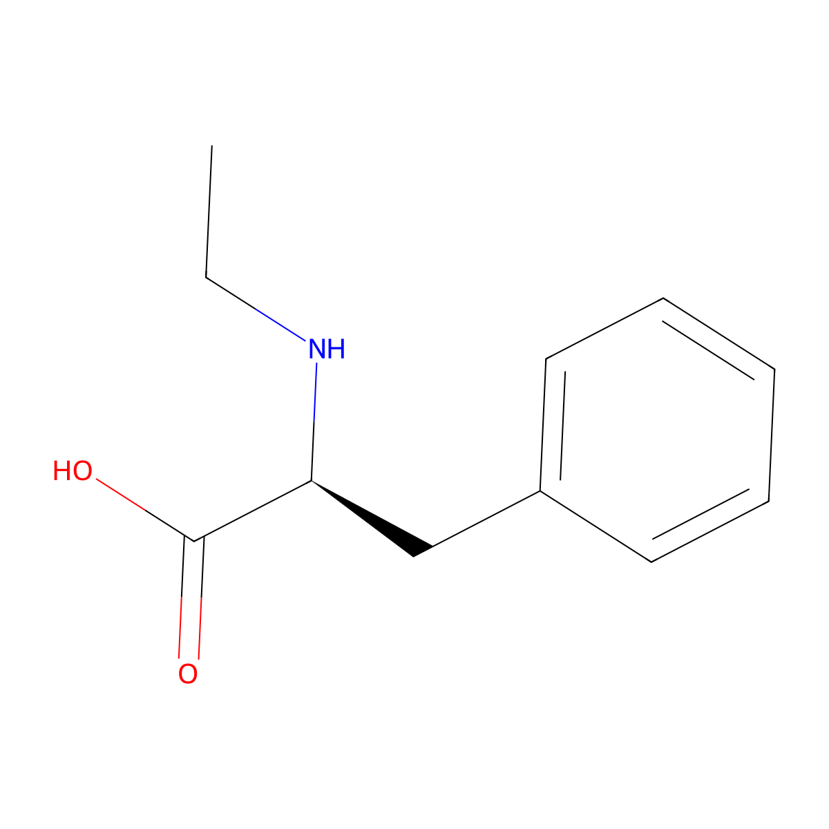 (2S)-2-(ethylamino)-3-phenylpropanoic acid molecular structure, CAS 83545-04-4