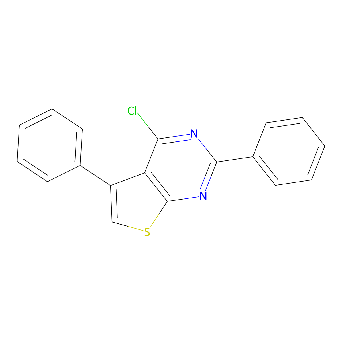 4-Chloro-2,5-diphenylthieno[2,3-d]pyrimidine molecular structure, CAS 83548-63-4