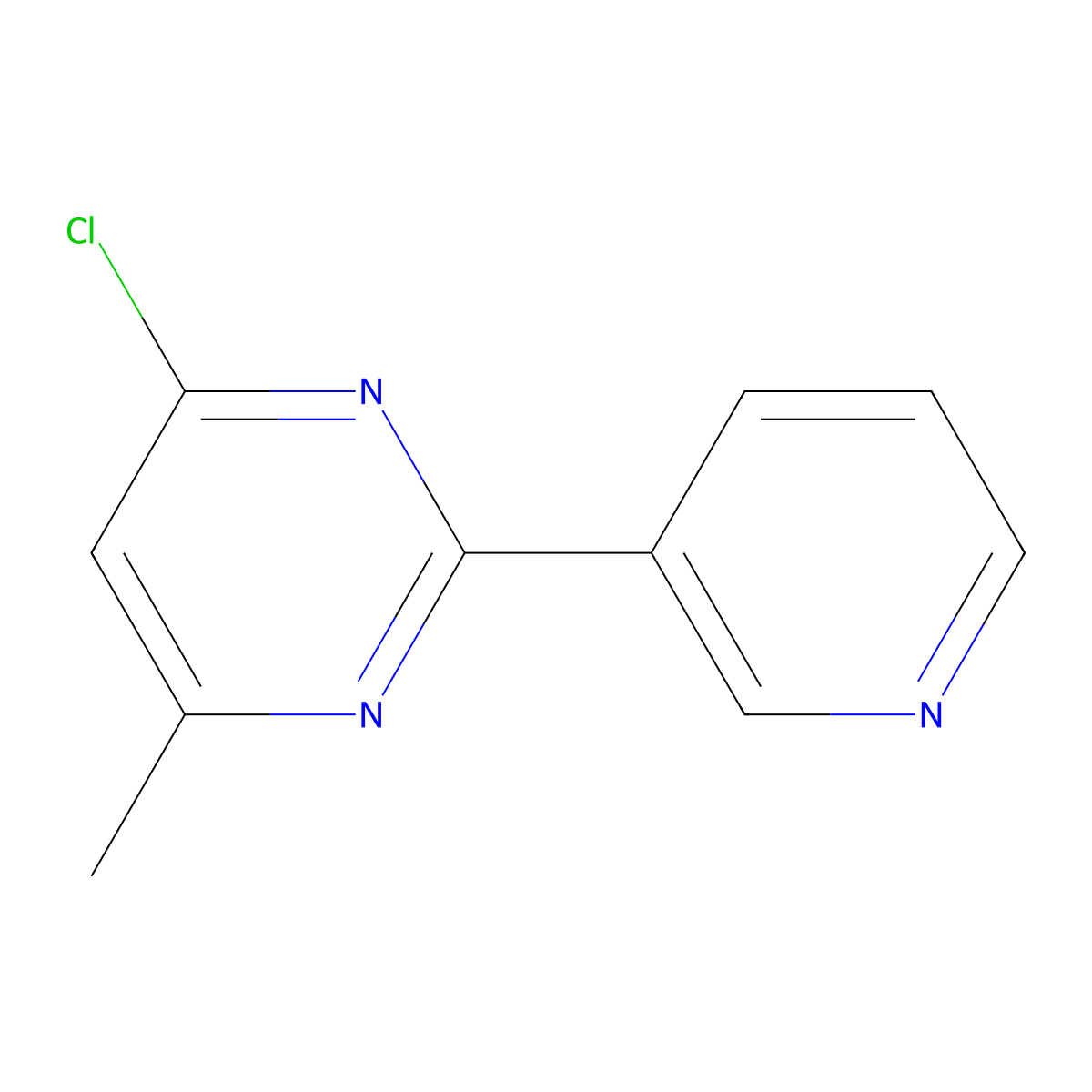 4-Chloro-6-methyl-2-(pyridin-3-yl)pyrimidine molecular structure, CAS 83551-42-2