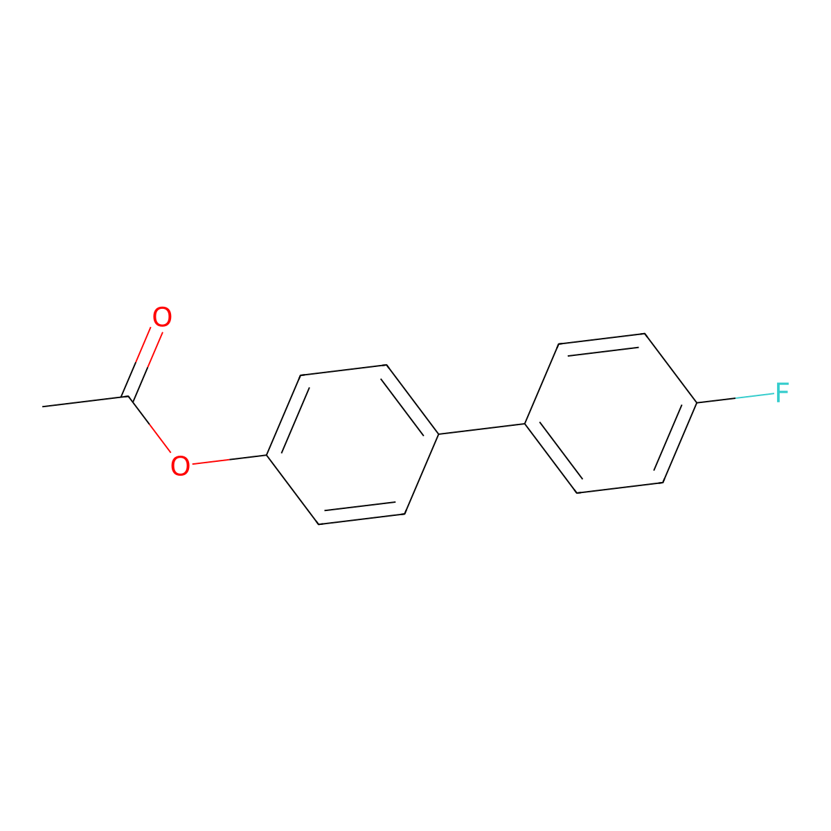 [1,1'-Biphenyl]-4-ol, 4'-fluoro-, 4-acetate molecular structure, CAS 83552-69-6