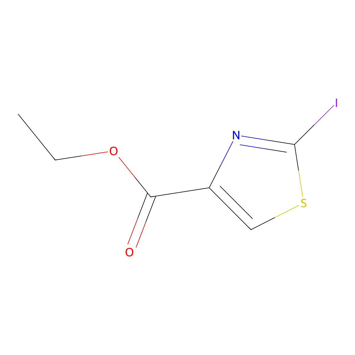 Ethyl 2-iodo-1,3-thiazole-4-carboxylate molecular structure, CAS 83553-47-3