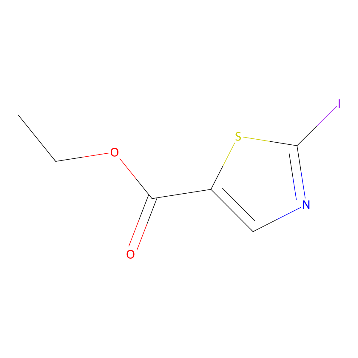 5-Thiazolecarboxylic acid, 2-iodo-, ethyl ester molecular structure, CAS 83553-48-4