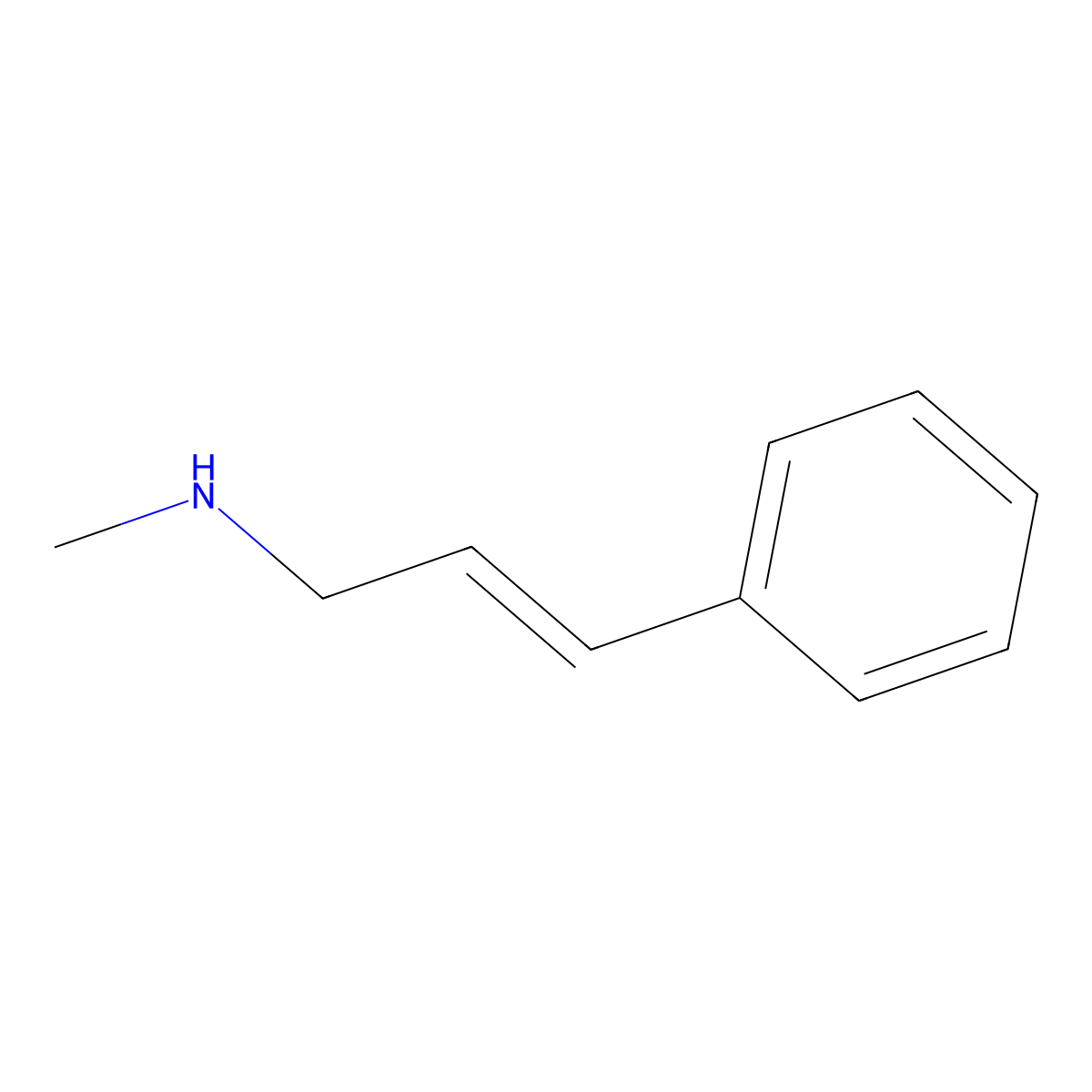 N-Methylcinnamylamine molecular structure, CAS 83554-67-0