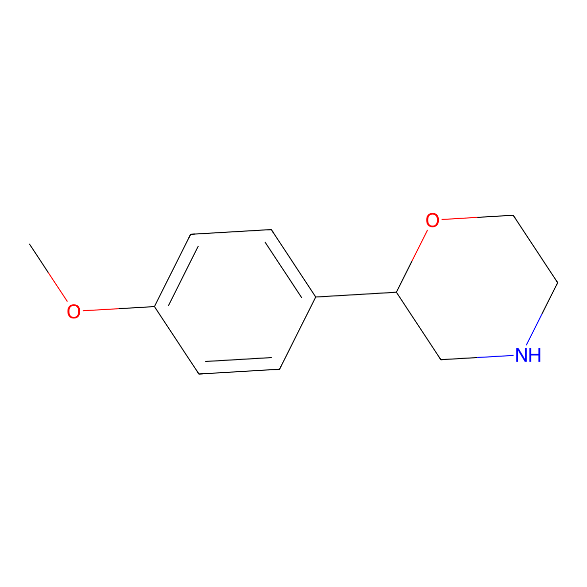 2-(4-Methoxyphenyl)morpholine molecular structure, CAS 83555-74-2