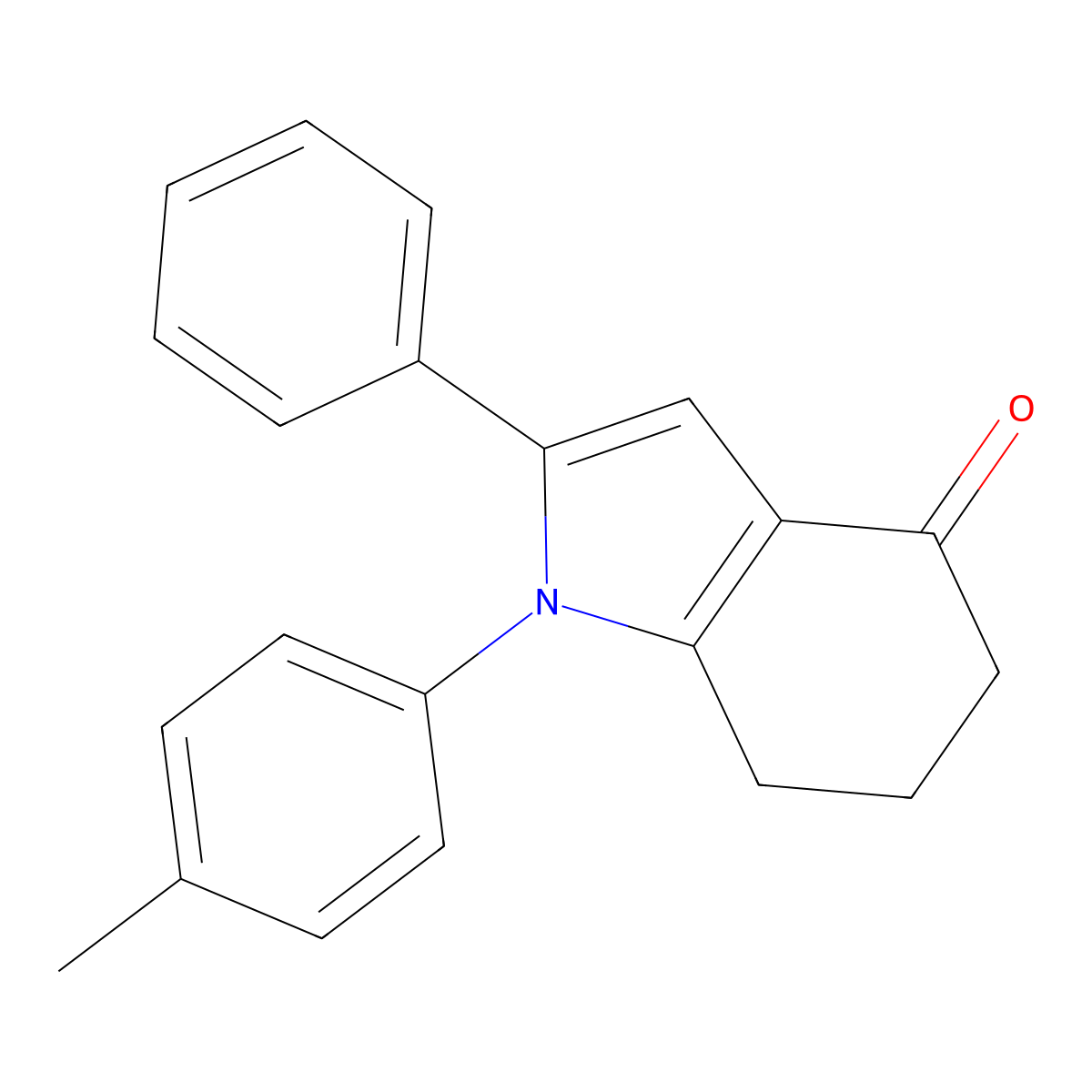 1-(4-methylphenyl)-2-phenyl-1,5,6,7-tetrahydro-4H-indol-4-one molecular structure, CAS 83558-06-9