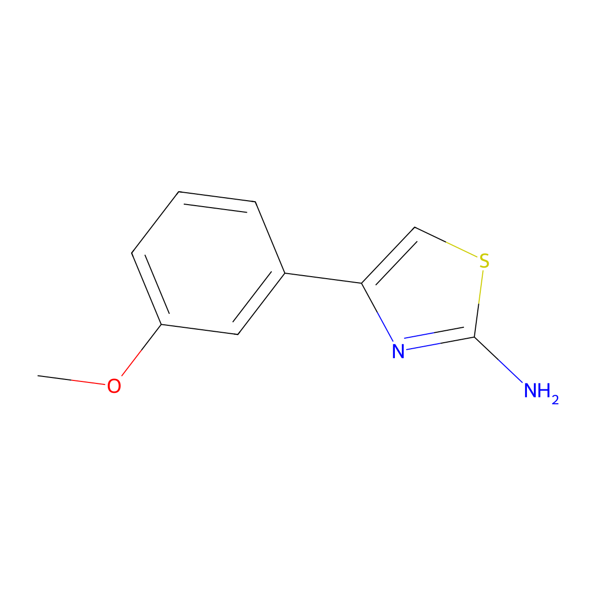 4-(3-Methoxyphenyl)-1,3-thiazol-2-amine molecular structure, CAS 83558-37-6