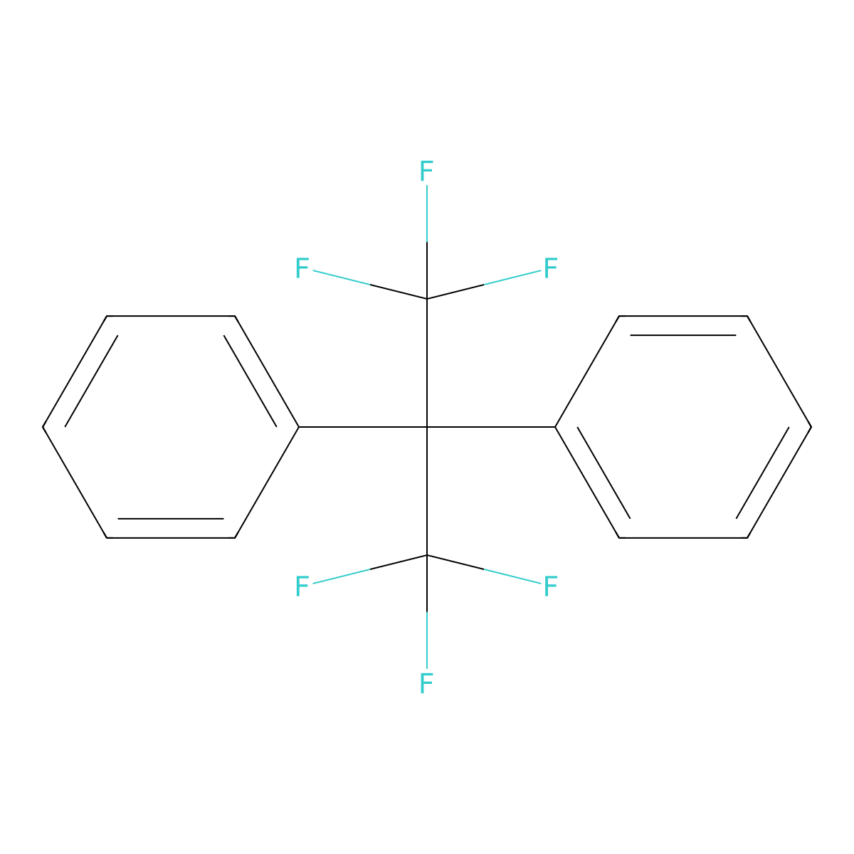 1,1'-(1,1,1,3,3,3-Hexafluoropropane-2,2-diyl)dibenzene molecular structure, CAS 83558-76-3