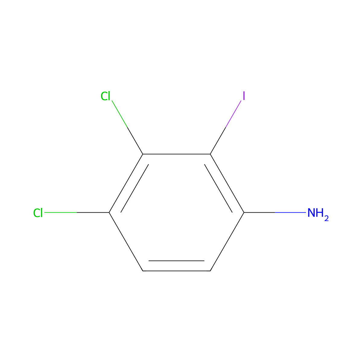 3,4-Dichloro-2-iodoaniline molecular structure, CAS 835595-11-4