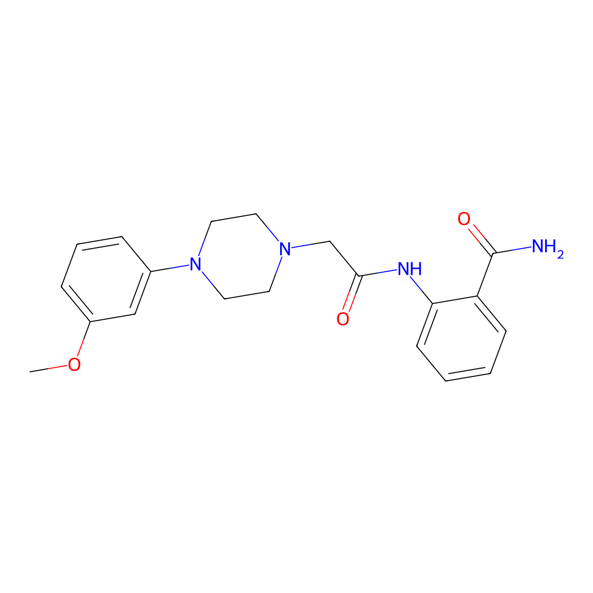 2-[[2-[4-(3-Methoxyphenyl)piperazin-1-yl]acetyl]amino]benzamide molecular structure, CAS 835598-50-0
